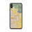Custom iPhone XS Max Clovis California Map Phone Case in Woodblock