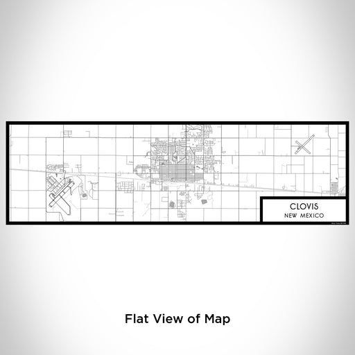 Flat View of Map Custom Clovis New Mexico Map Enamel Mug in Classic