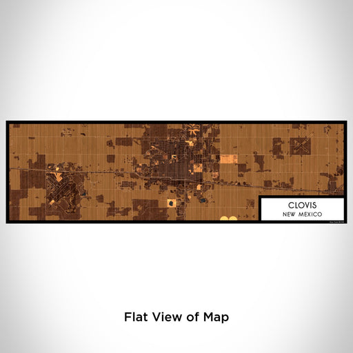 Flat View of Map Custom Clovis New Mexico Map Enamel Mug in Ember