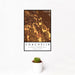 12x18 Coachella California Map Print Portrait Orientation in Ember Style With Small Cactus Plant in White Planter