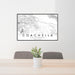 24x36 Coachella California Map Print Lanscape Orientation in Classic Style Behind 2 Chairs Table and Potted Plant