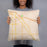 Person holding 18x18 Custom Coachella California Map Throw Pillow in Watercolor