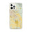 Custom iPhone 12 Pro Max Coachella California Map Phone Case in Woodblock