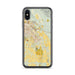 Custom iPhone X/XS Coachella California Map Phone Case in Woodblock