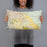 Person holding 20x12 Custom Coachella California Map Throw Pillow in Woodblock