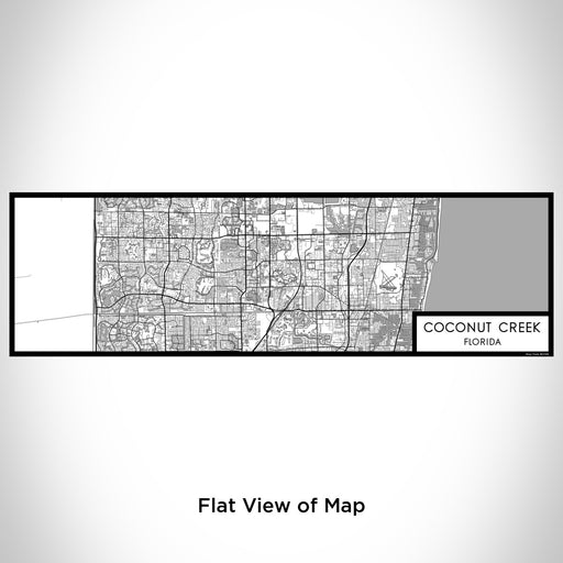 Flat View of Map Custom Coconut Creek Florida Map Enamel Mug in Classic