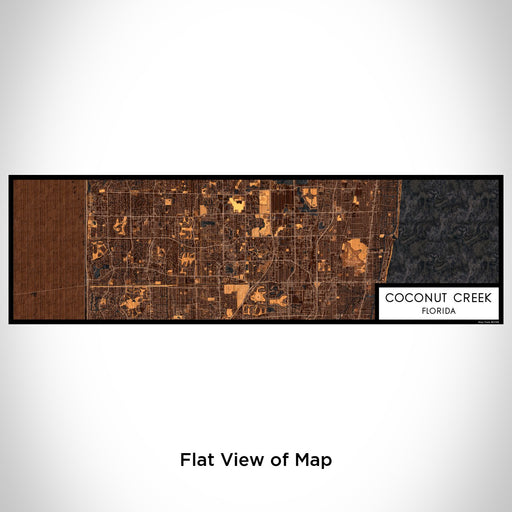Flat View of Map Custom Coconut Creek Florida Map Enamel Mug in Ember