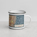 Right View Custom Coconut Creek Florida Map Enamel Mug in Woodblock