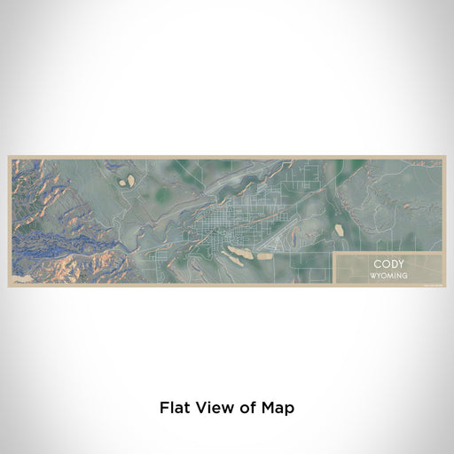 Flat View of Map Custom Cody Wyoming Map Enamel Mug in Afternoon