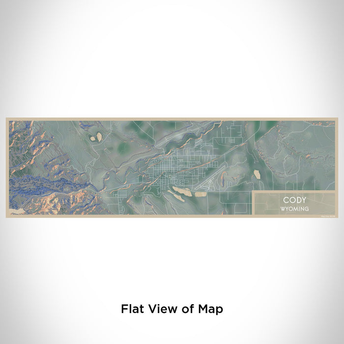 Flat View of Map Custom Cody Wyoming Map Enamel Mug in Afternoon
