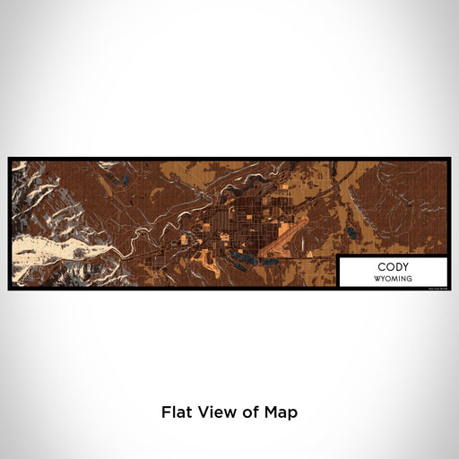 Flat View of Map Custom Cody Wyoming Map Enamel Mug in Ember