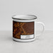 Right View Custom Cody Wyoming Map Enamel Mug in Ember