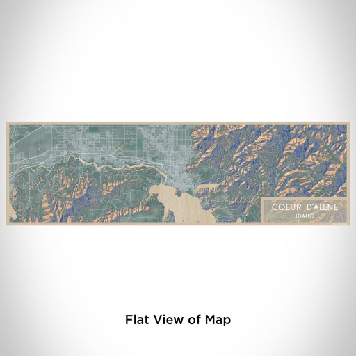 Flat View of Map Custom Coeur d'Alene Idaho Map Enamel Mug in Afternoon