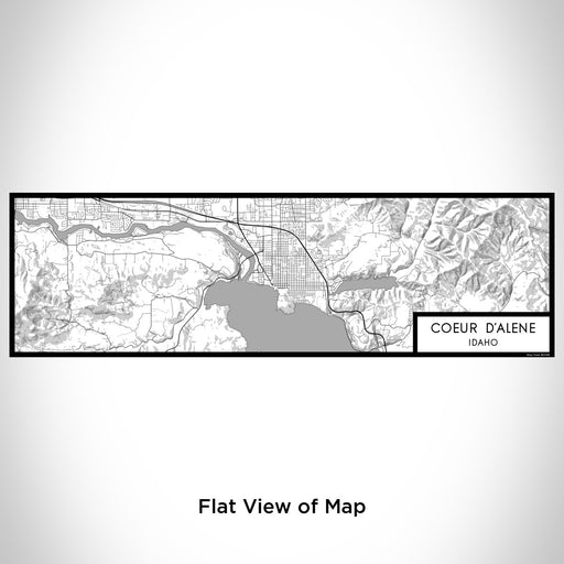Flat View of Map Custom Coeur d'Alene Idaho Map Enamel Mug in Classic
