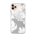 Custom iPhone 11 Pro Max Coeur d'Alene Idaho Map Phone Case in Classic