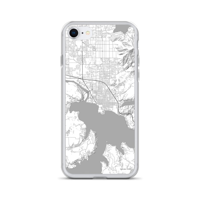 Custom iPhone SE Coeur d'Alene Idaho Map Phone Case in Classic