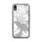 Custom iPhone XR Coeur d'Alene Idaho Map Phone Case in Classic