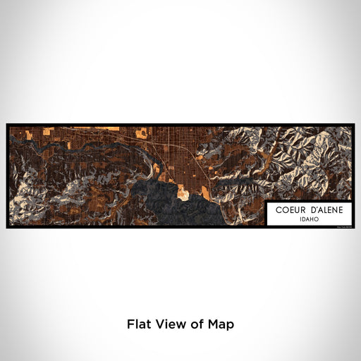 Flat View of Map Custom Coeur d'Alene Idaho Map Enamel Mug in Ember