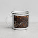 Left View Custom Coeur d'Alene Idaho Map Enamel Mug in Ember