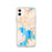 Custom iPhone 11 Coeur d'Alene Idaho Map Phone Case in Watercolor