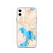 Custom iPhone 11 Coeur d'Alene Idaho Map Phone Case in Watercolor