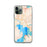 Custom iPhone 11 Pro Coeur d'Alene Idaho Map Phone Case in Watercolor