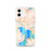 Custom iPhone 12 Coeur d'Alene Idaho Map Phone Case in Watercolor
