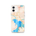 Custom iPhone 12 Coeur d'Alene Idaho Map Phone Case in Watercolor