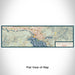 Flat View of Map Custom Coeur d'Alene Idaho Map Enamel Mug in Woodblock