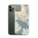 Custom Coeur d'Alene Idaho Map Phone Case in Woodblock