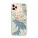 Custom iPhone 11 Pro Max Coeur d'Alene Idaho Map Phone Case in Woodblock