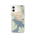 Custom iPhone 12 Coeur d'Alene Idaho Map Phone Case in Woodblock