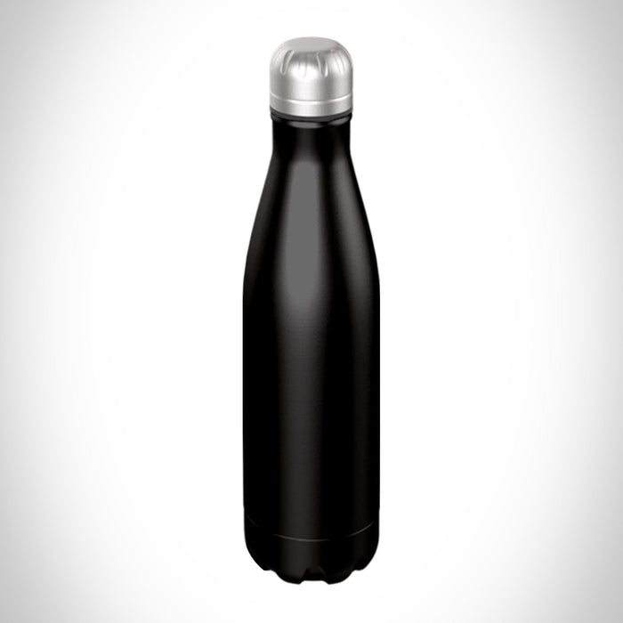 Custom Engraved Logo Insulated Bottle in Matte Black