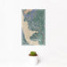 12x18 Cold Spring New York Map Print Portrait Orientation in Afternoon Style With Small Cactus Plant in White Planter