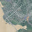 Cold Spring New York Map Print in Afternoon Style Zoomed In Close Up Showing Details
