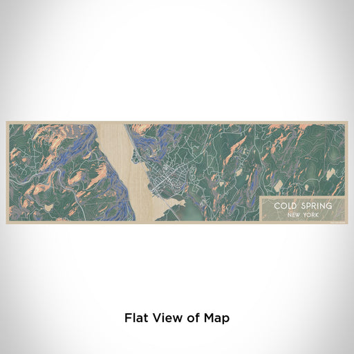 Flat View of Map Custom Cold Spring New York Map Enamel Mug in Afternoon