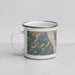 Left View Custom Cold Spring New York Map Enamel Mug in Afternoon