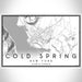Cold Spring New York Map Print Landscape Orientation in Classic Style With Shaded Background