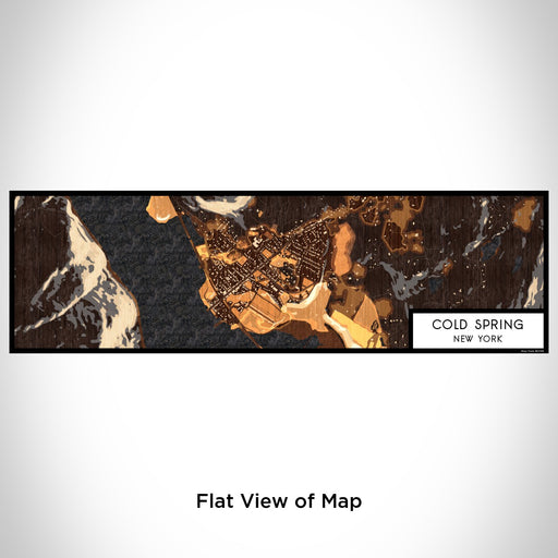 Flat View of Map Custom Cold Spring New York Map Enamel Mug in Ember