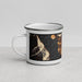 Left View Custom Cold Spring New York Map Enamel Mug in Ember