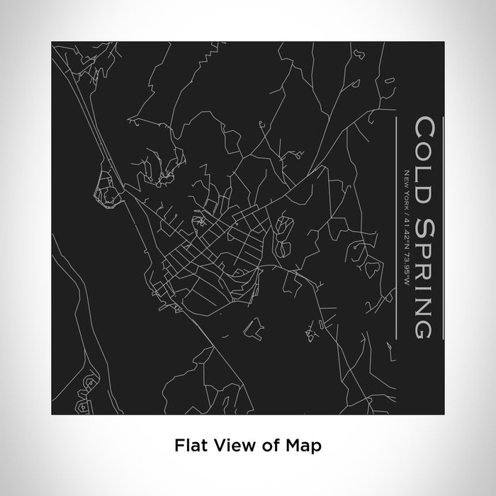 Rendered View of Cold Spring New York Map Engraving on 17oz Stainless Steel Insulated Tumbler in Black