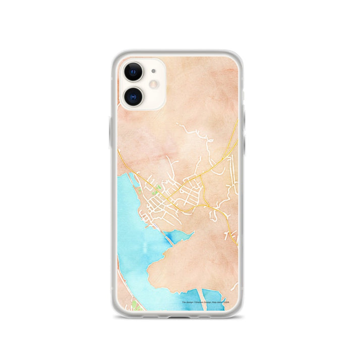 Custom iPhone 11 Cold Spring New York Map Phone Case in Watercolor