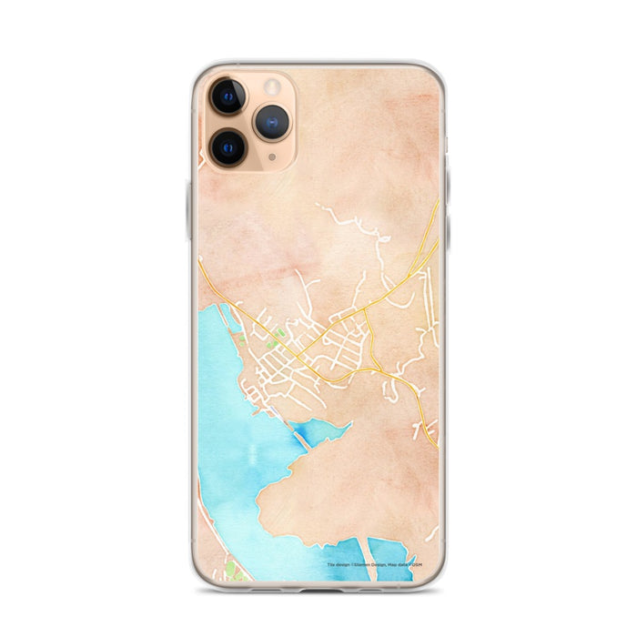Custom iPhone 11 Pro Max Cold Spring New York Map Phone Case in Watercolor