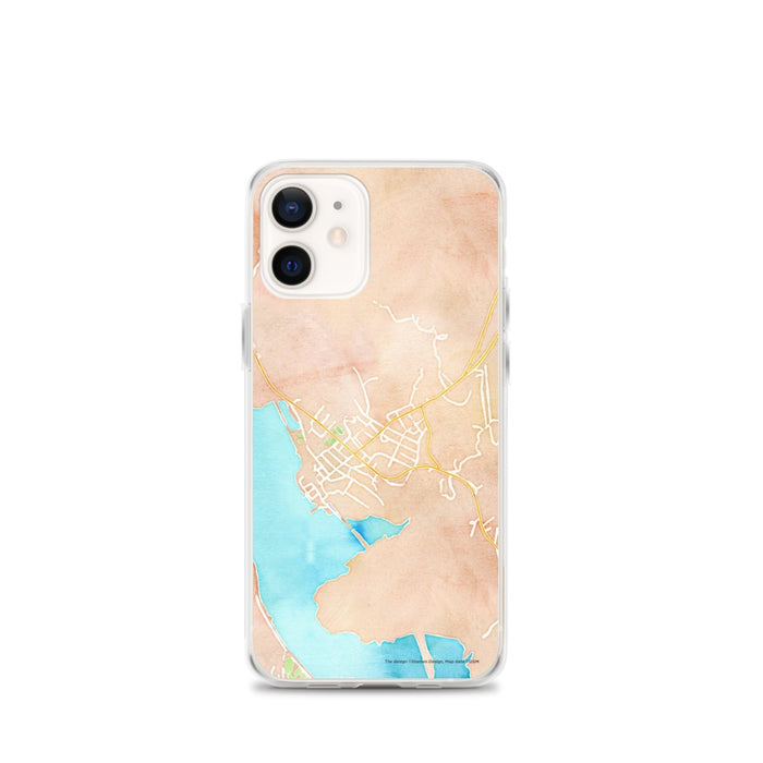 Custom iPhone 12 mini Cold Spring New York Map Phone Case in Watercolor