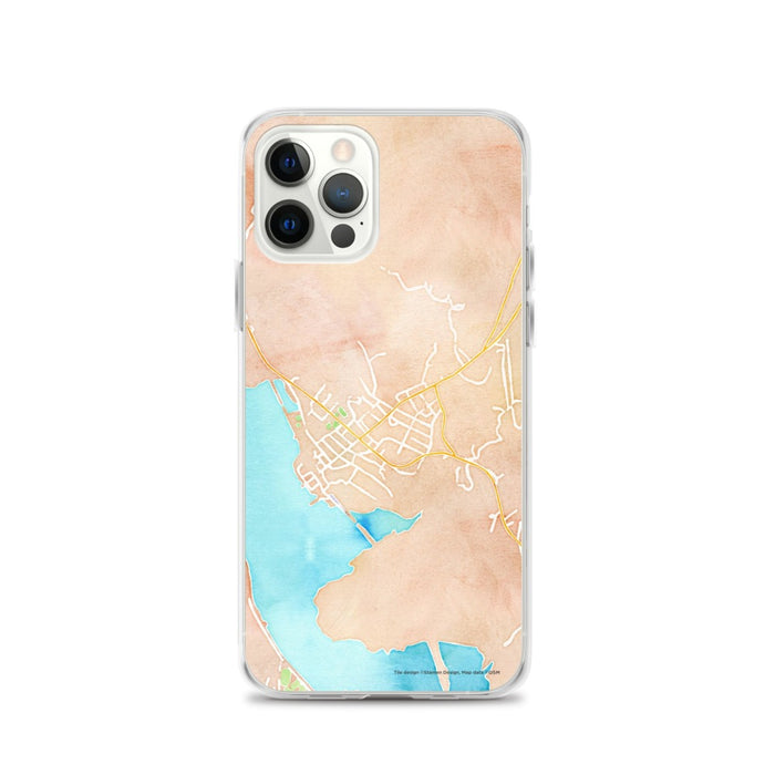 Custom iPhone 12 Pro Cold Spring New York Map Phone Case in Watercolor