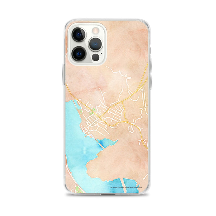 Custom iPhone 12 Pro Max Cold Spring New York Map Phone Case in Watercolor