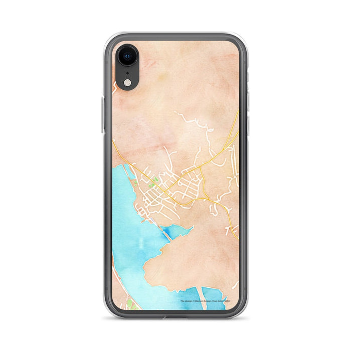 Custom iPhone XR Cold Spring New York Map Phone Case in Watercolor