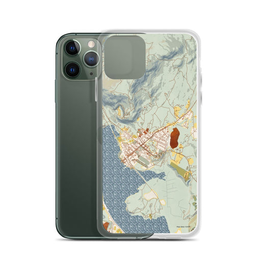Custom Cold Spring New York Map Phone Case in Woodblock