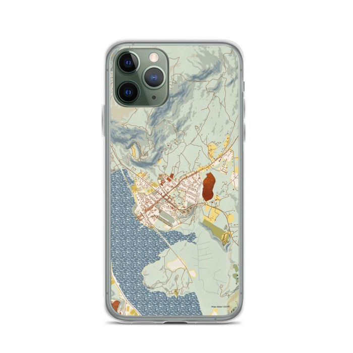 Custom iPhone 11 Pro Cold Spring New York Map Phone Case in Woodblock