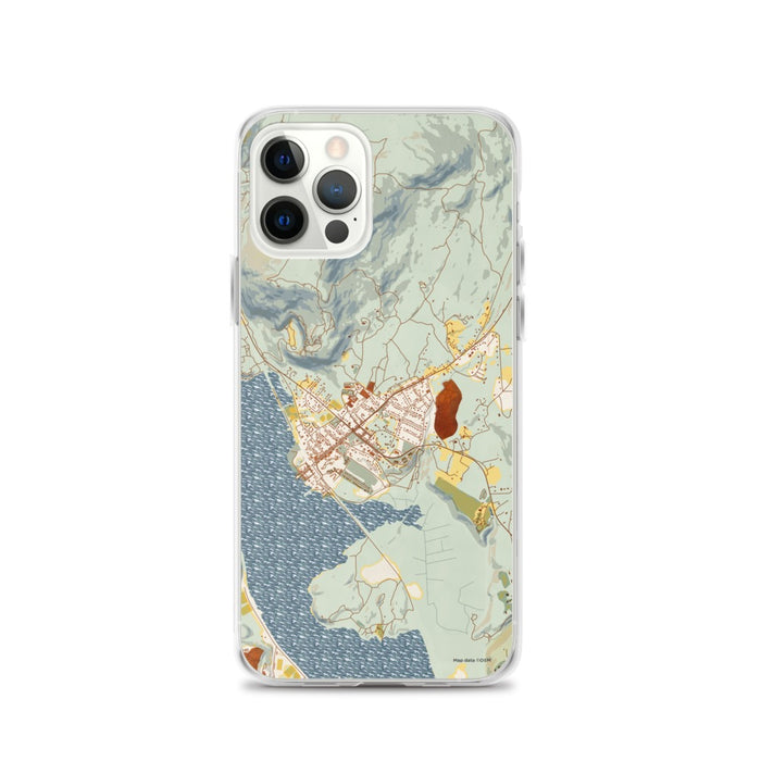Custom iPhone 12 Pro Cold Spring New York Map Phone Case in Woodblock